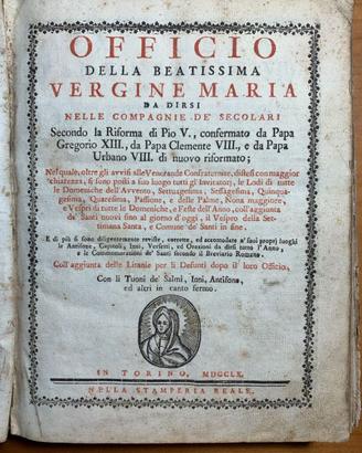 Officio della Beatissima Vergine Maria - 1760