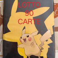 Lotto collezione 90 carte Pokémon album ultra Pro