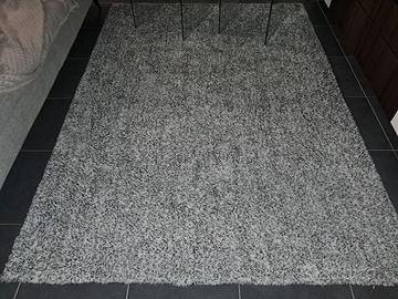 Tappeto grigio a pelo lungo 160x230
