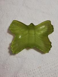 Piattino Portaoggetti Farfalla Verde Vintage 