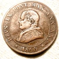 Stato Pontificio - 1 Soldo 1866 - Variante NC - MB