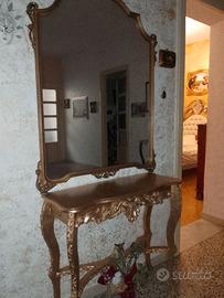 consolle con specchio e tavolino