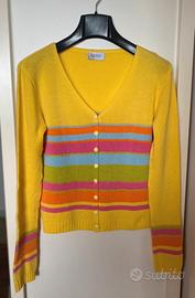 Cardigan colorato scollo V