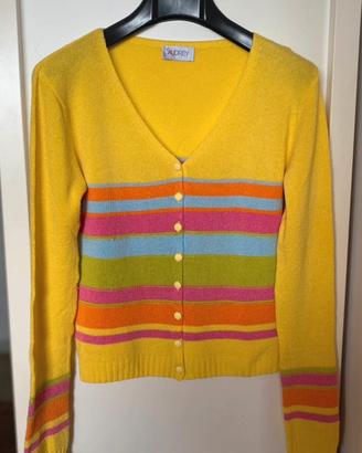 Cardigan colorato scollo V