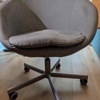 Sedia girevole Ikea Skruvsta grigio