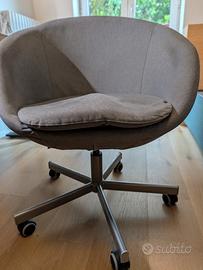 Sedia girevole Ikea Skruvsta grigio