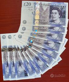 Regno Unito 🇬🇧 12 banconote 20 sterline Elisabetta