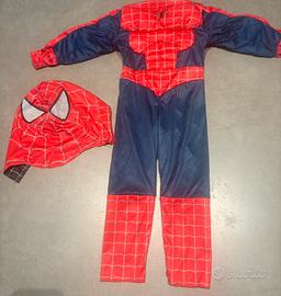 Abito spiderman con muscoli e maschera reversibile