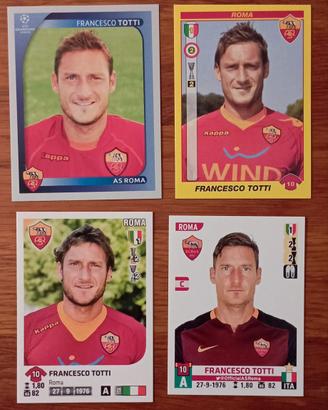 lotto 4 figurine Panini Francesco Totti Roma