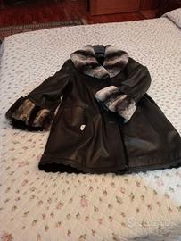 GIACCA PELLE INTERNO PELLICCIA COME NUOVA