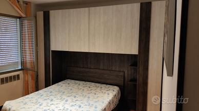 Armadio a ponte Vela + Letto + Cassettiera + Rete