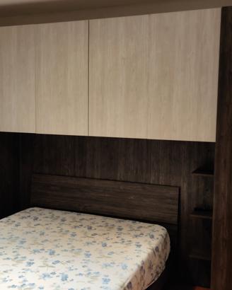 Armadio a ponte Vela + Letto + Cassettiera + Rete