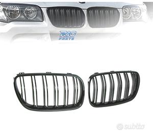DOPPIE GRIGLIE BMW X3 E83 06-11 NERO LUCIDO