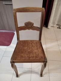 Sedia in velluto