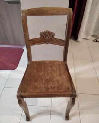 Sedia in velluto