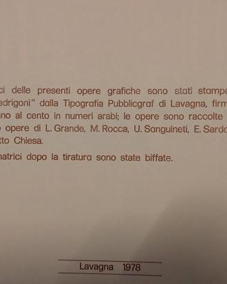4 incisioni acquarello fedrigoni 1978