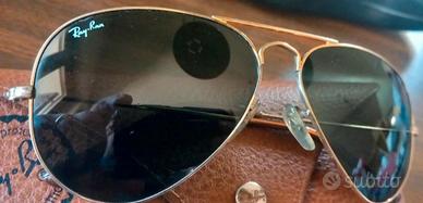 Occhiali rayban RB3025 aviator large metal dorato 