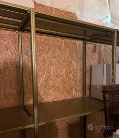 scaffale in metallo modulare verde oliva