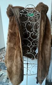 Pellicciotto Benetton color marrone con cappuccio