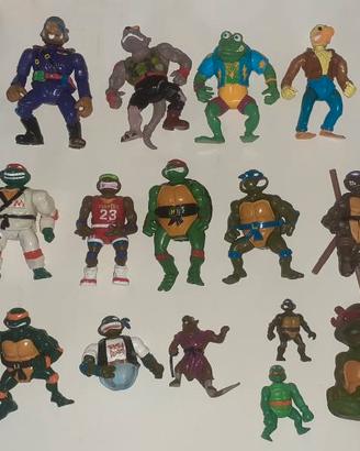 Set Figures vintage Tartarughe ninja turtles 80 90