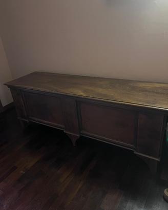 cassapanca antica in legno massello