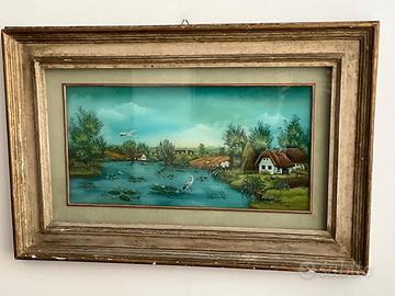 quadri olio su vetro