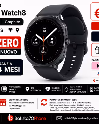 Samsung Galaxy Watch8 44 mm Graphite Wi-Fi GPS