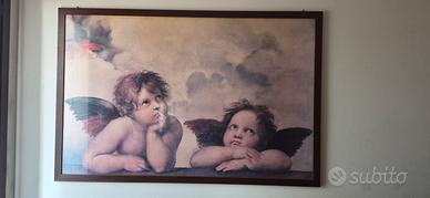 quadro con angeli stile raffaello grande formato