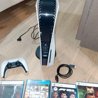 Sony ps5 blu ray edition bianca e giochi 