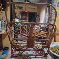 Portariviste cesto contenitore riviste in rattan