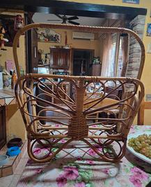 Portariviste cesto contenitore riviste in rattan