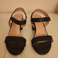 Sandali neri tacco medio 