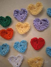 Applicazioni a cuore in cotone