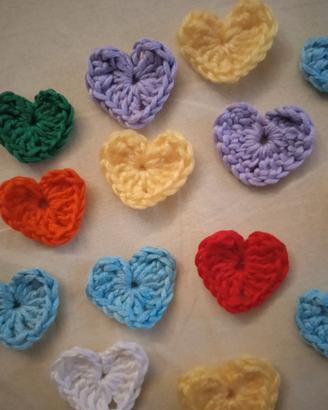 Applicazioni a cuore in cotone