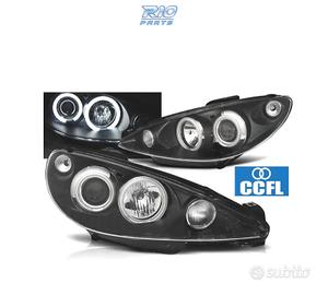FARI PEUGEOT 206 98-08 ANGEL EYES CCFL FONDO NERO