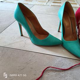 Scarpe donna verde acqua tacco 8/10 nuove