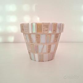 Vaso artigianale fatto a nano con Mosaico Bisazza