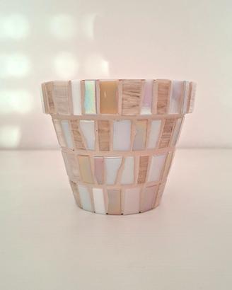 Vaso artigianale fatto a nano con Mosaico Bisazza