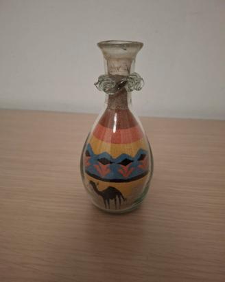 Bottiglia artigianale sabbia colorata - Cammello