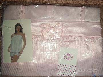 Pigiama due pezzi in raso rosa Lady B 