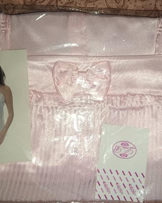 Pigiama due pezzi in raso rosa Lady B 