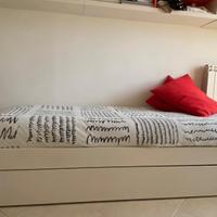 Letto a cassetto con doppio materasso