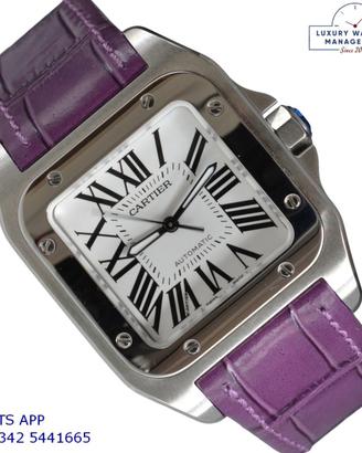 Cartier Santos 100 Medium 2878 silver Full Set