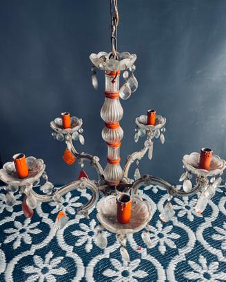 Lampadario a soffitto Murano vintage