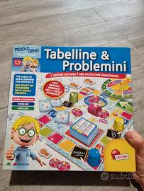 gioco in scatola tabelline e problemini
