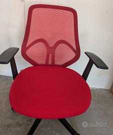 HJH office sedia studio design rossa ergonomica