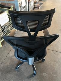 Sedia da ufficio ergonomica c/poggiatesta