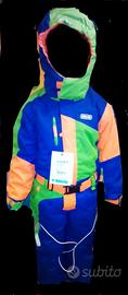 Tuta completo sci neve montagna cappuccio 3-6 A
