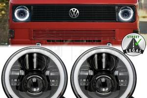 FARI FULL LED 7" PER Transporter T3 T25 Angel Eye