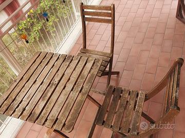 tavolo askholmen ikea più 2 sedie pieghevoli 